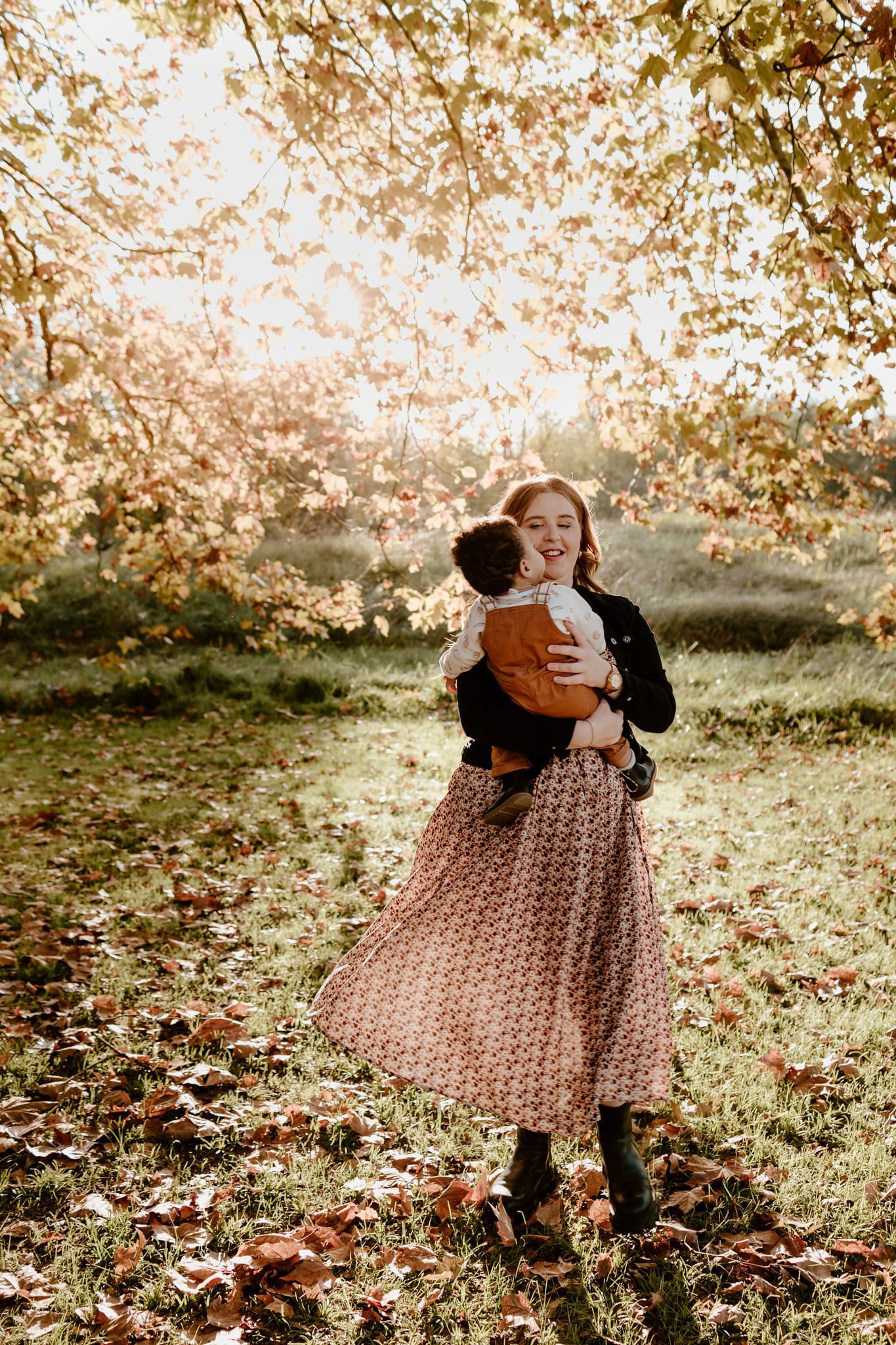 Maman et son bébé, séance photo d'automne à Pau