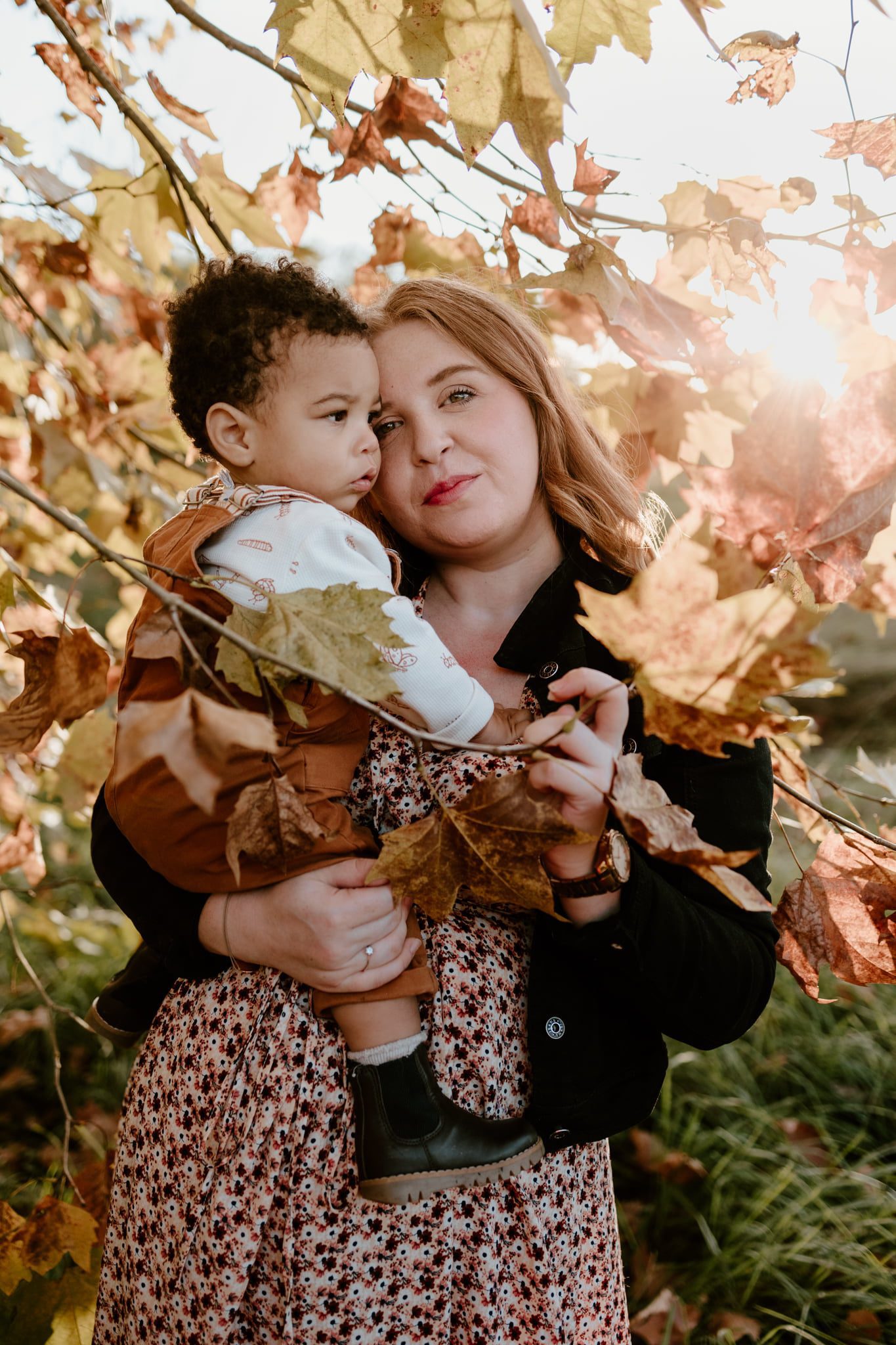 Séance photo d'automne à pau maman&bébé