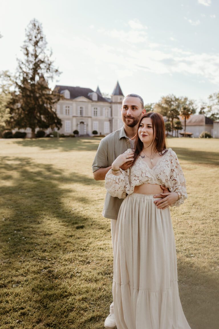 Séance photo couple - château de franqueville Pau - 2025-16